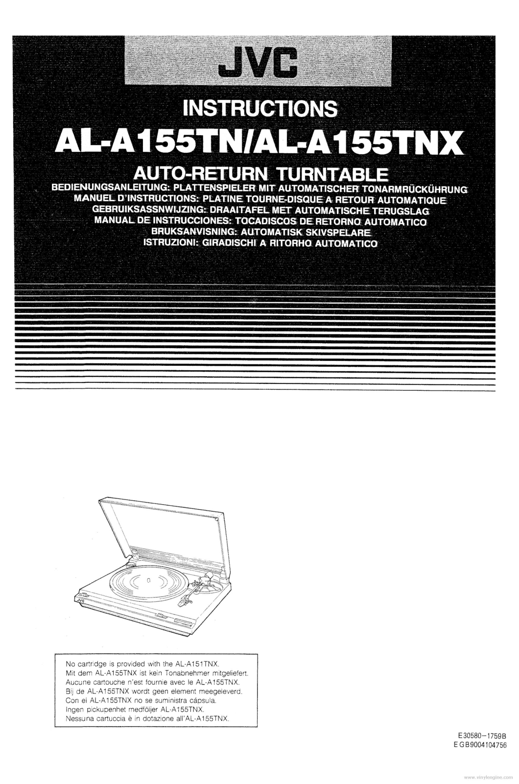 Jvc AL-A155-TNX Owners Manual