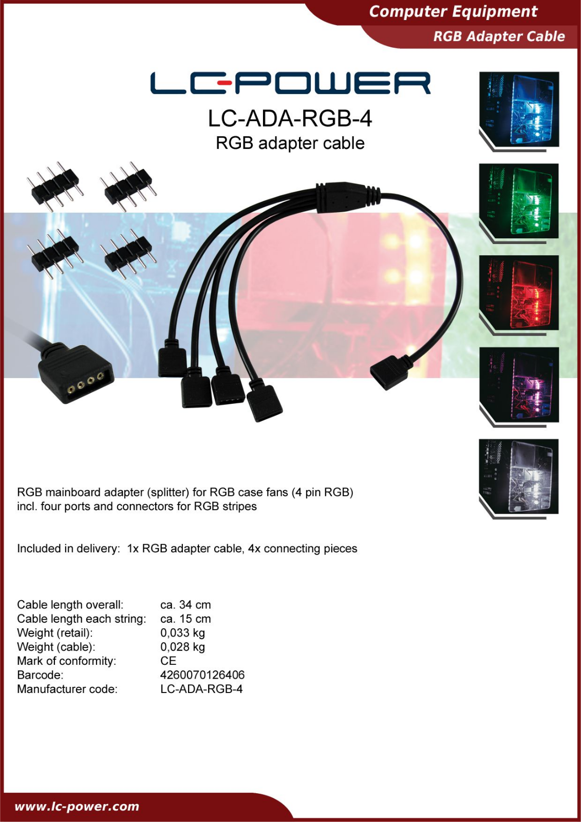 LC-Power LC-ADA-RGB-4 User Manual