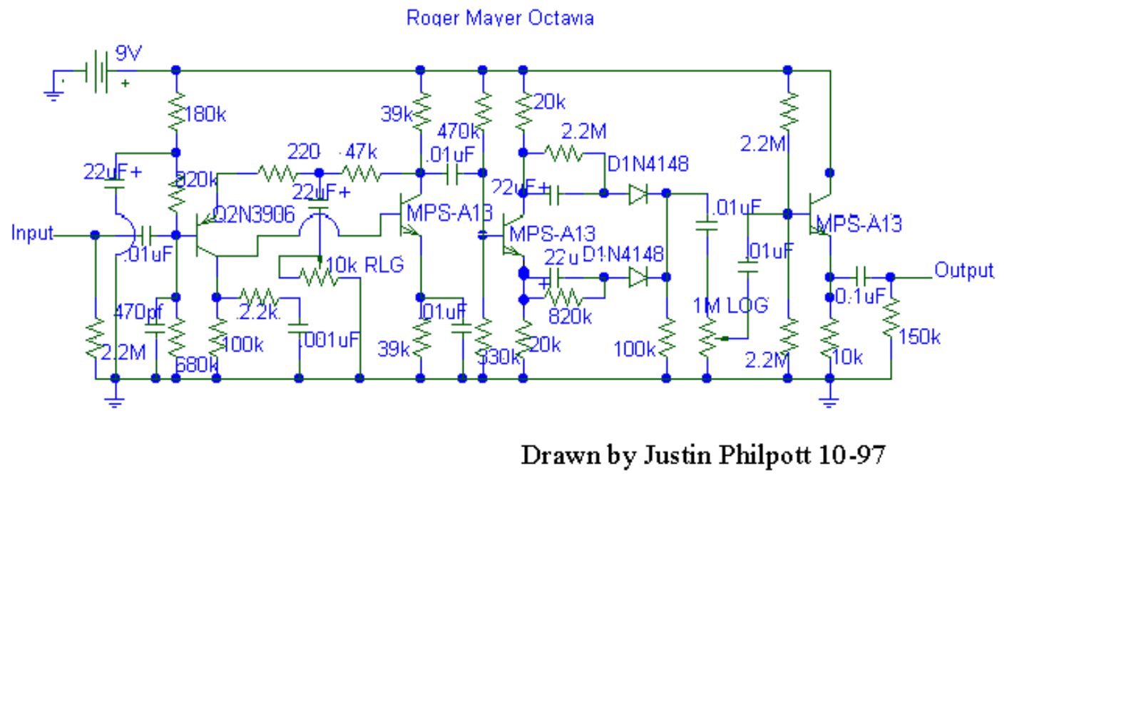 Roger Mayer octavia schematic