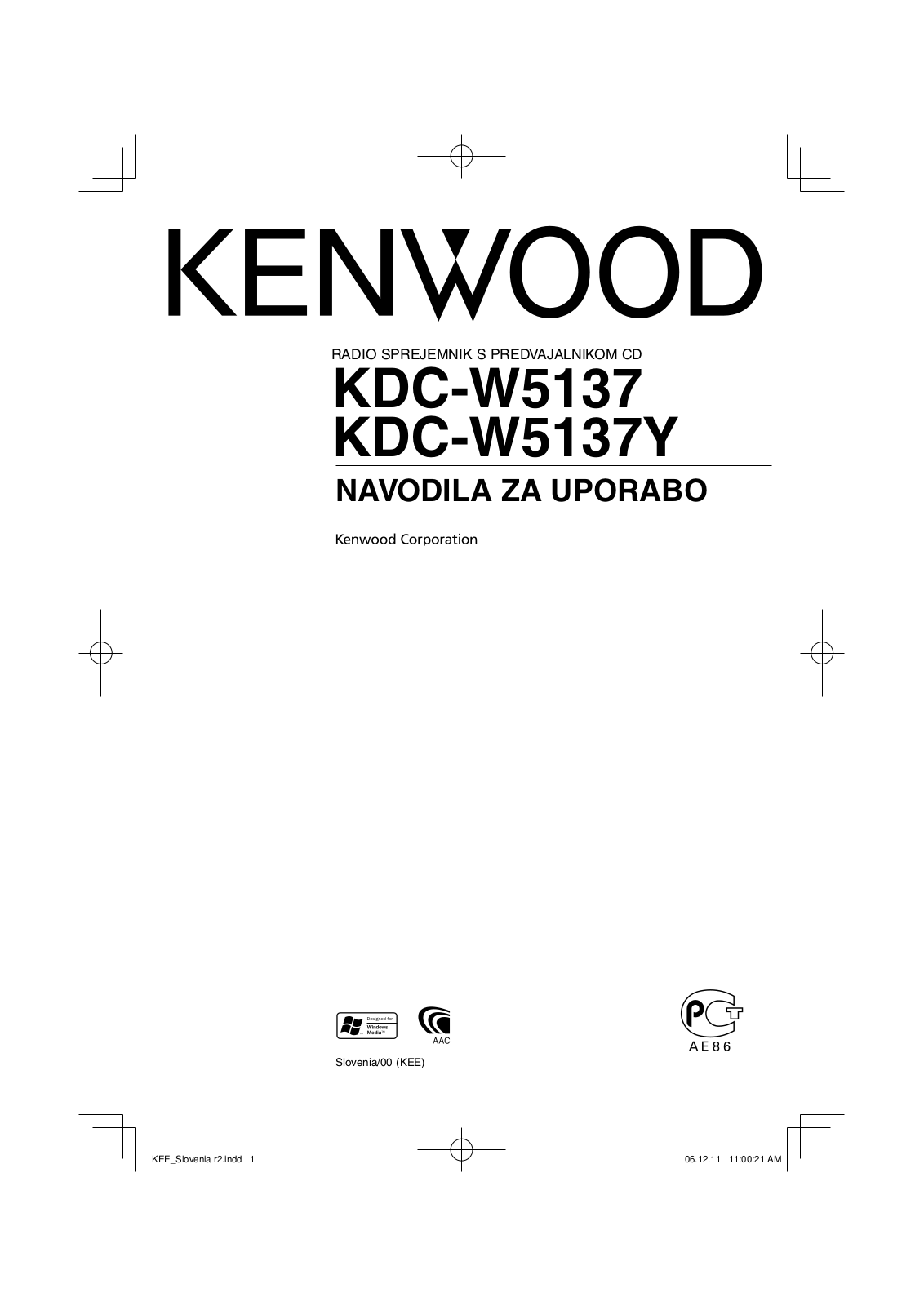 Kenwood KDC-W5137Y, KDC-W5137 User Manual