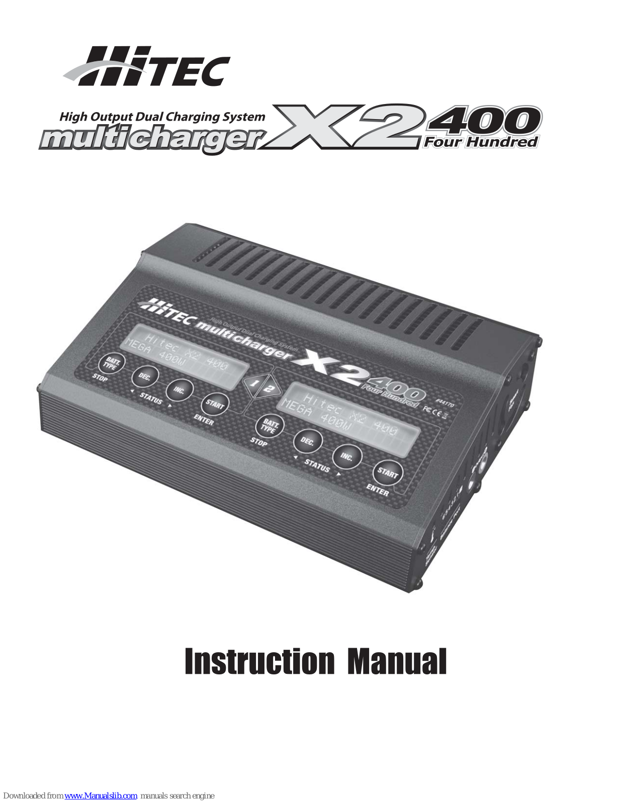 HITEC Multi-Charger X2-400 Instruction Manual