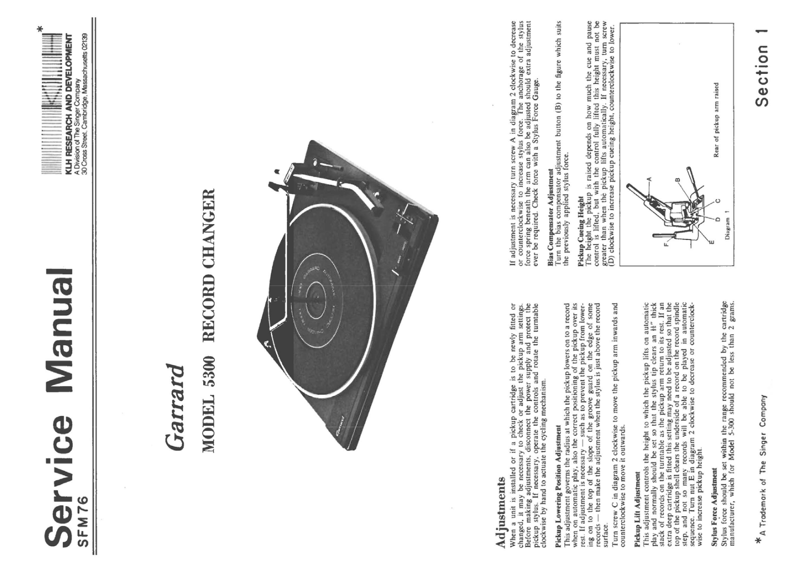 Garrard 5300 Service Manual