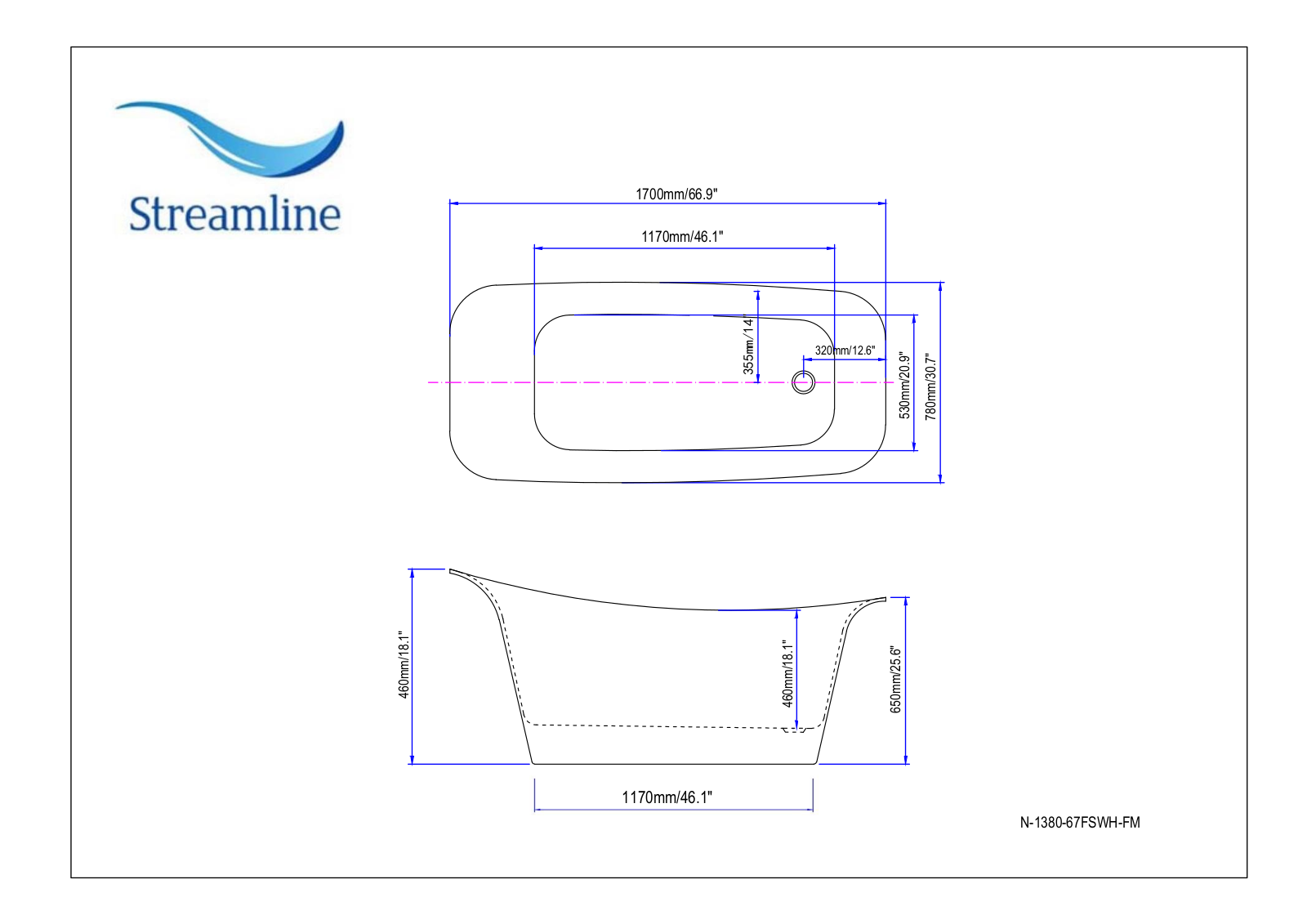 Streamline N138067FSWHFM Specifications