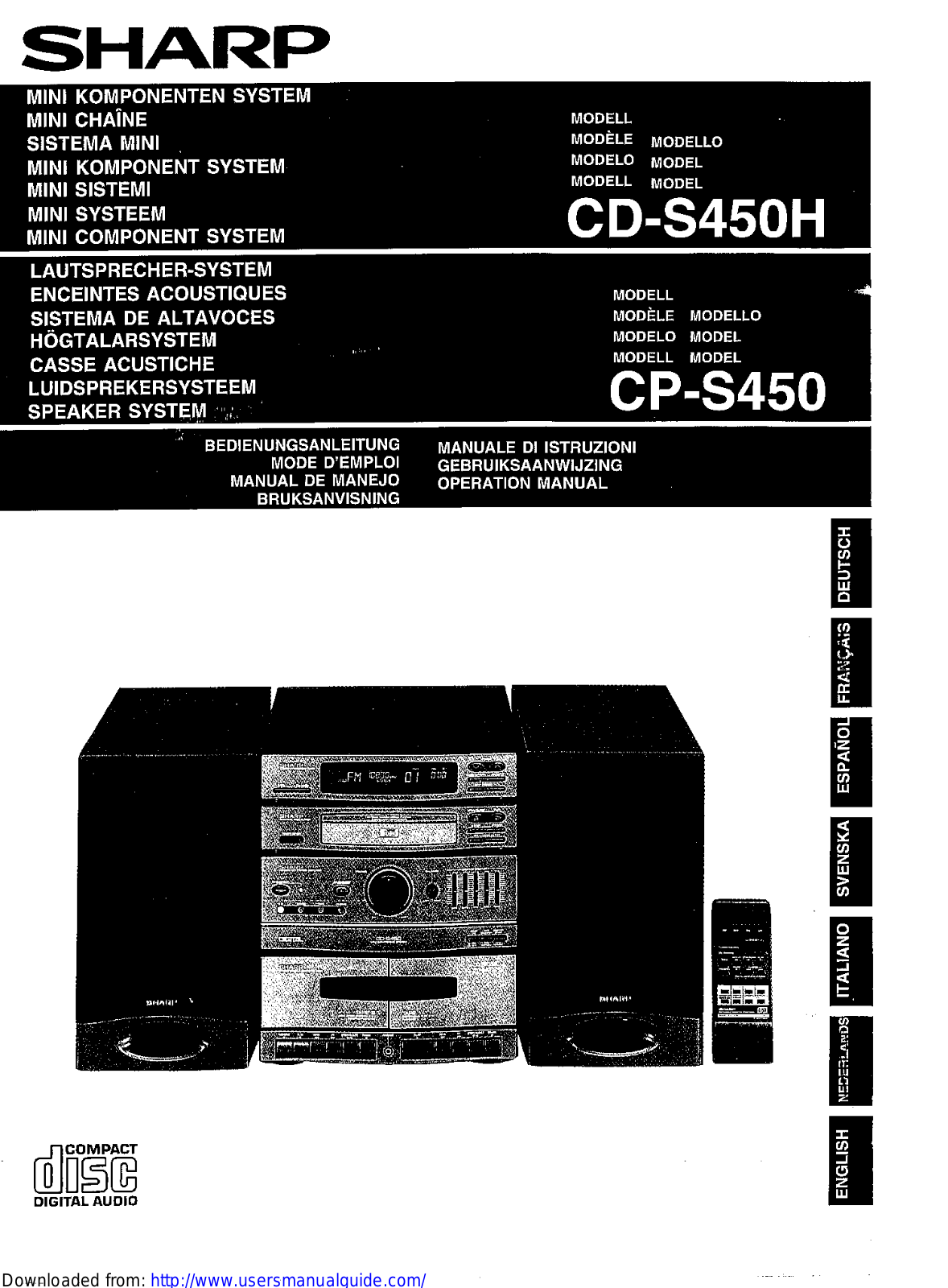 SHARP CD/CP-S450/H User Manual