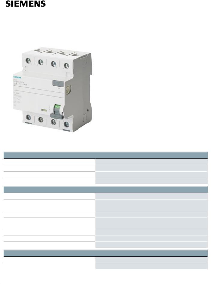 Siemens 5SV3642-6KK12 Datenblatt