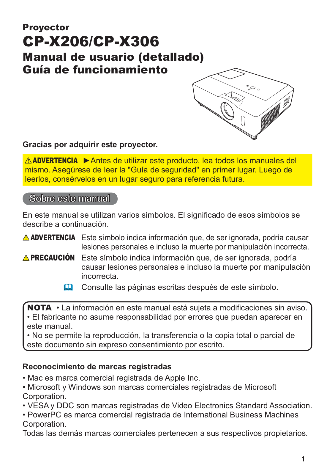 Hitachi CP-X306WF User Manual