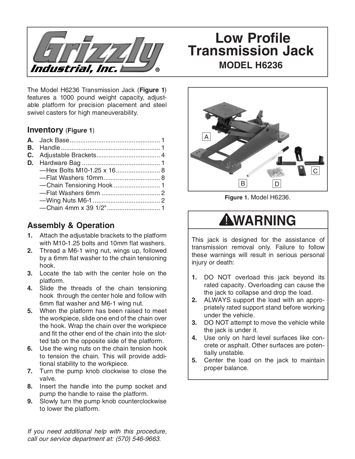 Grizzly h6236 User Manual