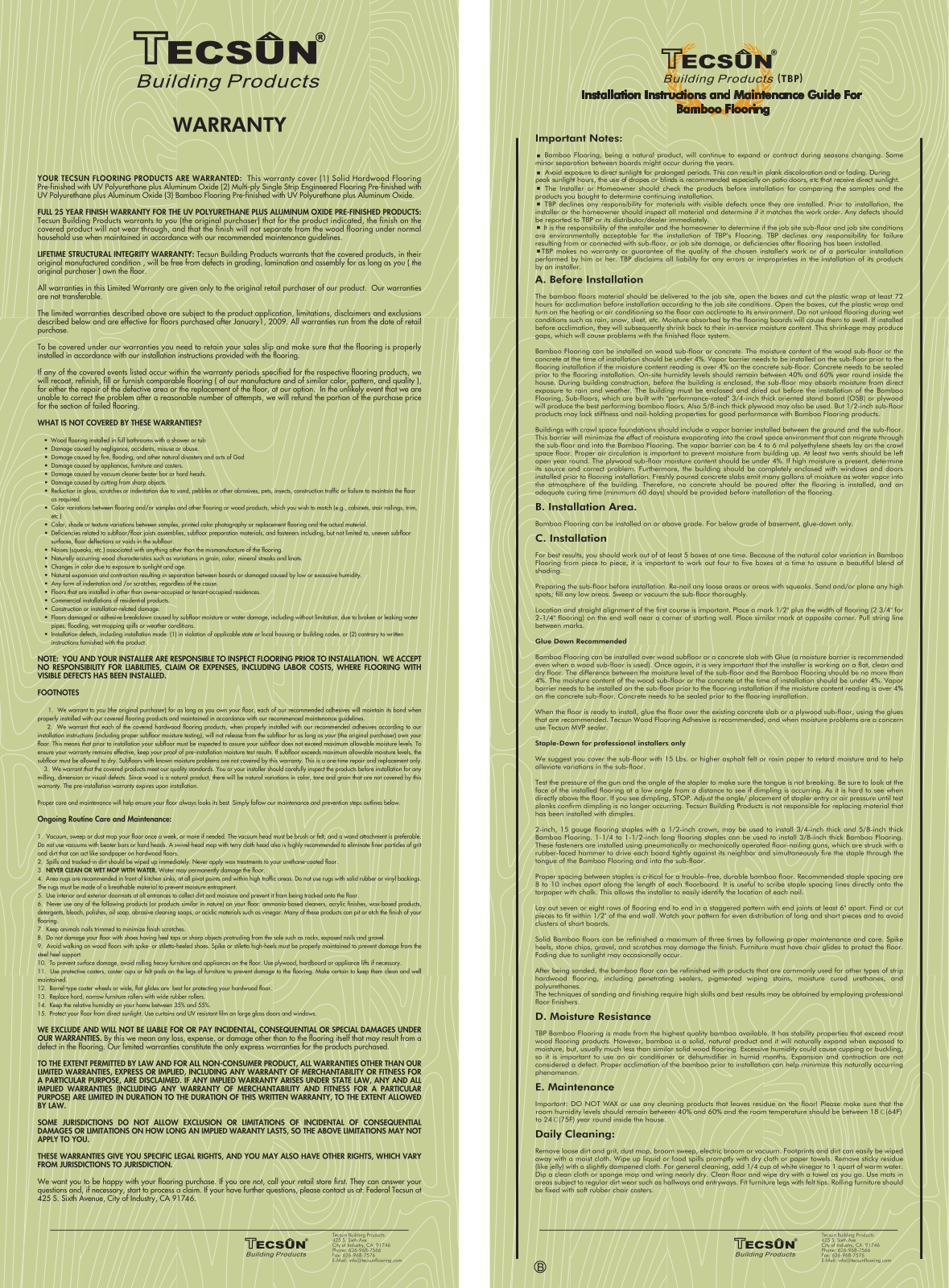 Tecsun B0311F User Manual