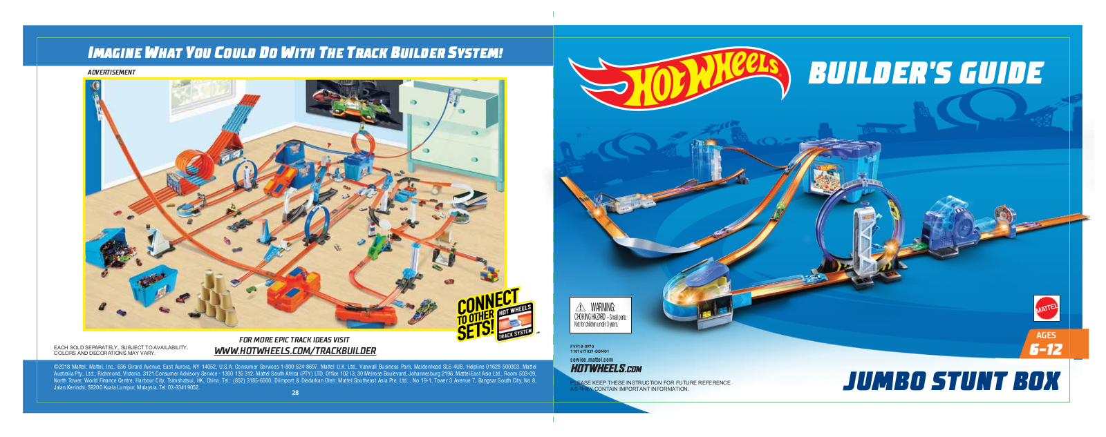 Hot Wheels Jumbo Stunt Box Builder's Manual