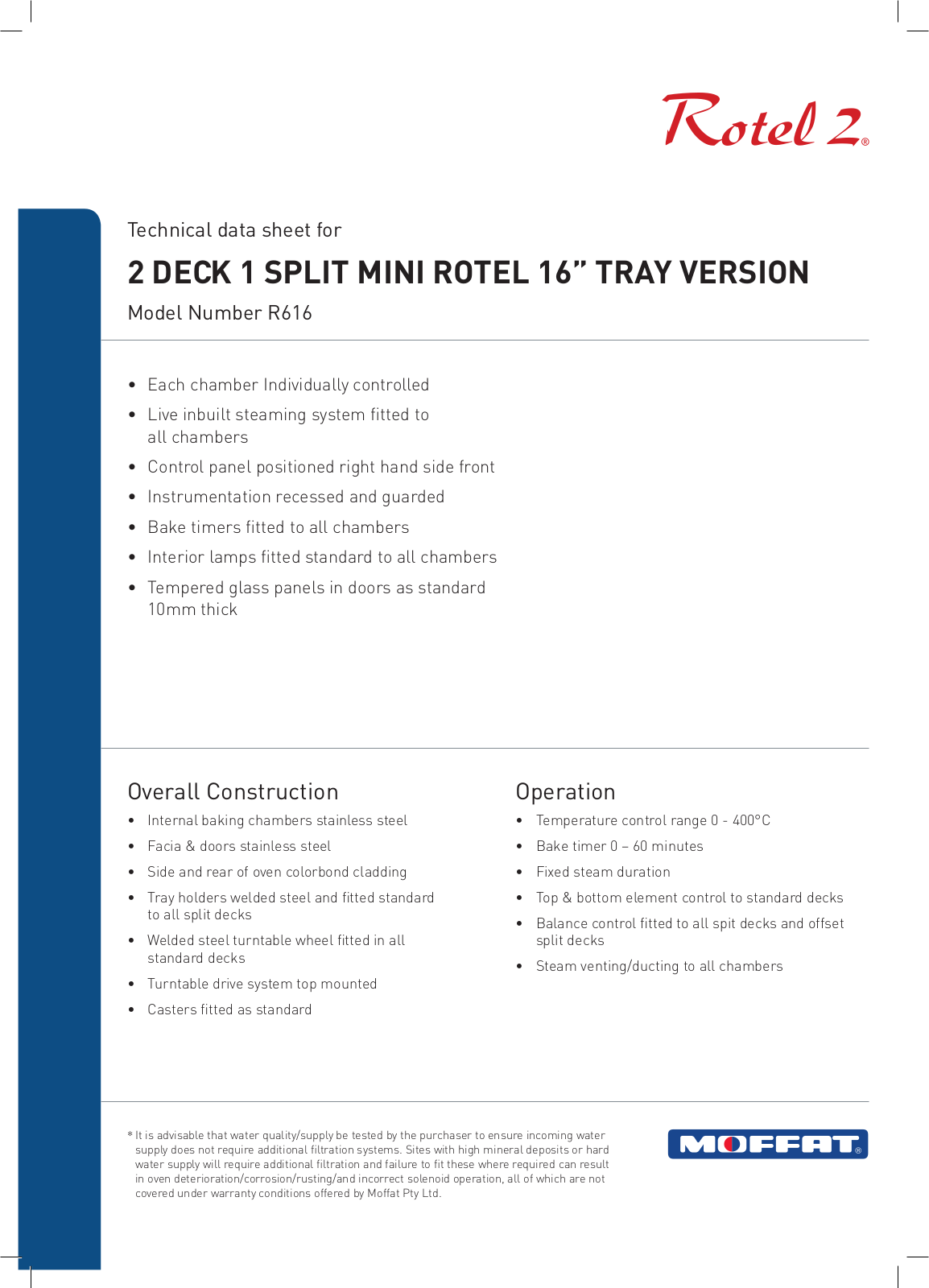 Moffat, Inc. R616 General Manual