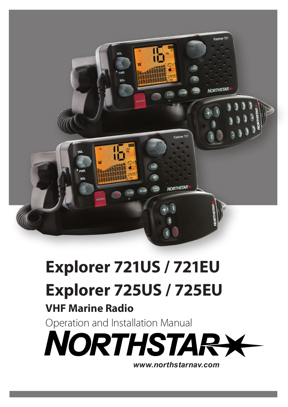 Northstar EXPLORER 721, EXPLORER 725 Operation and Installation Manual