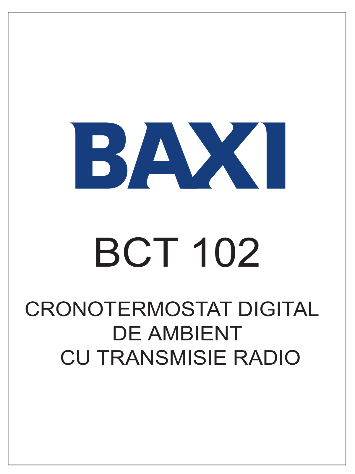 Baxi BCT 102 User guide - ManualMachine.com