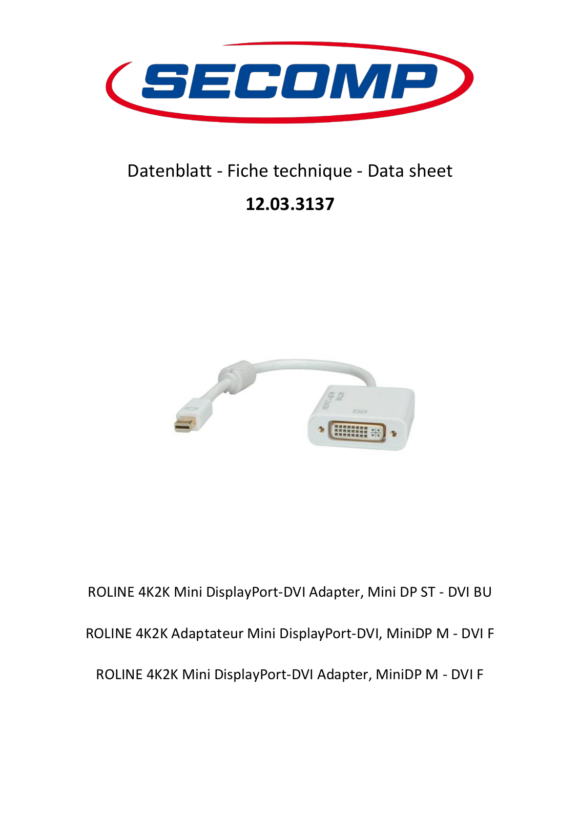 ROLINE 12033137 Datasheet - ManualMachine.com