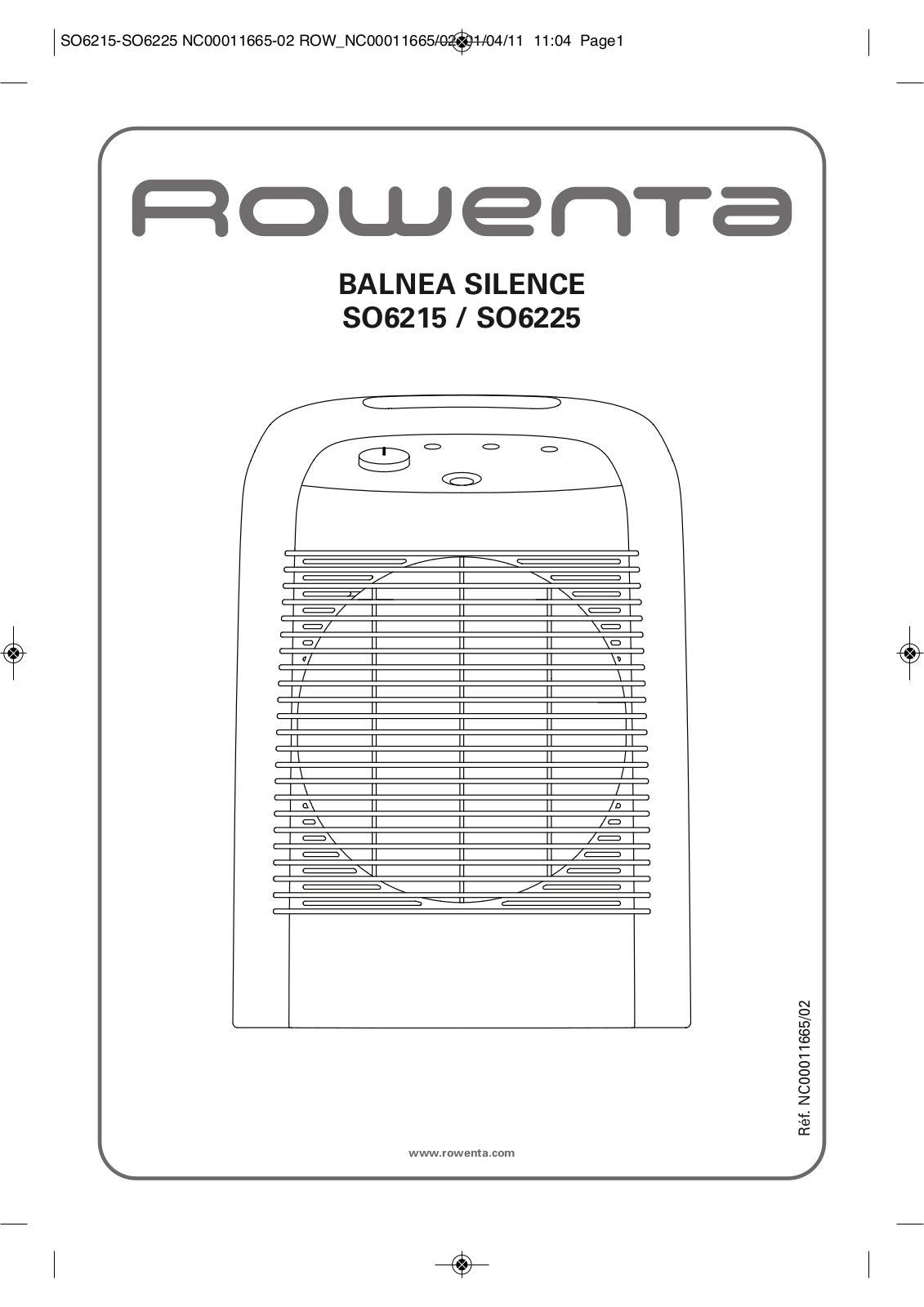 Rowenta SO6225 User Manual