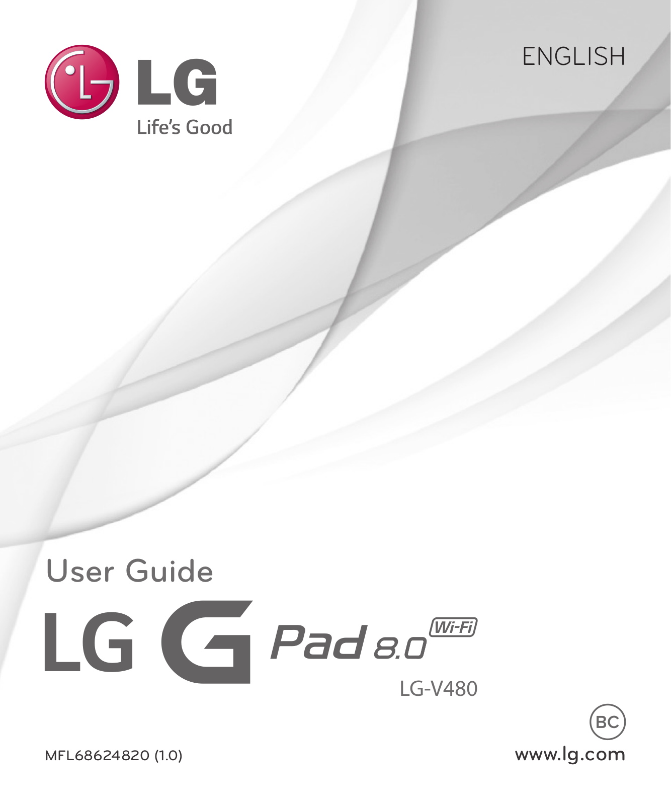 LG V480, G-Pad 8.0 Wi-Fi User Guide