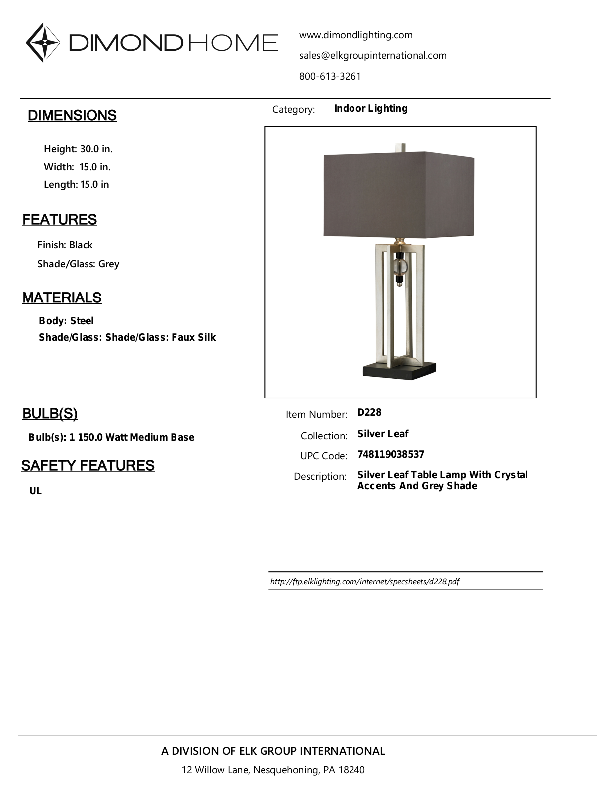 ELK Home D228 User Manual