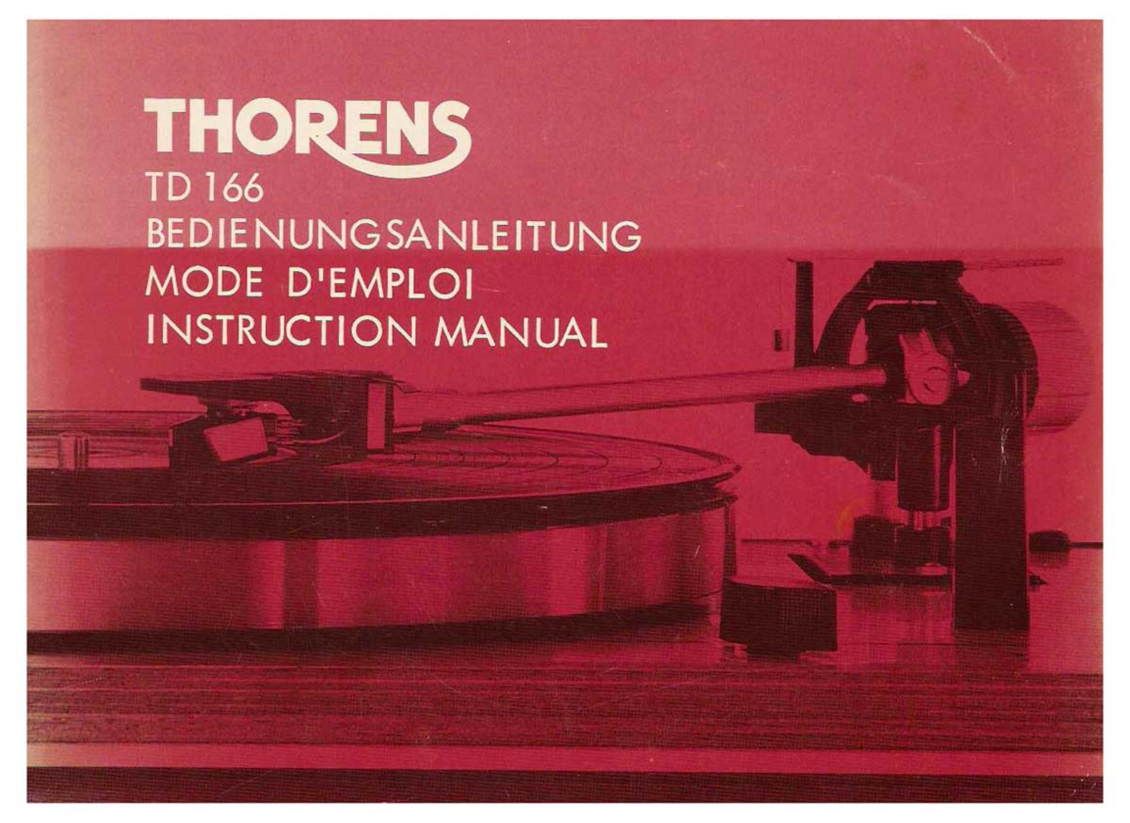 Thorens TD-166 Owners Manual