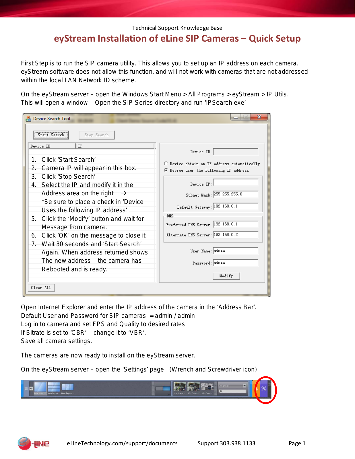 eLine Technology EYS-SIP User Manual