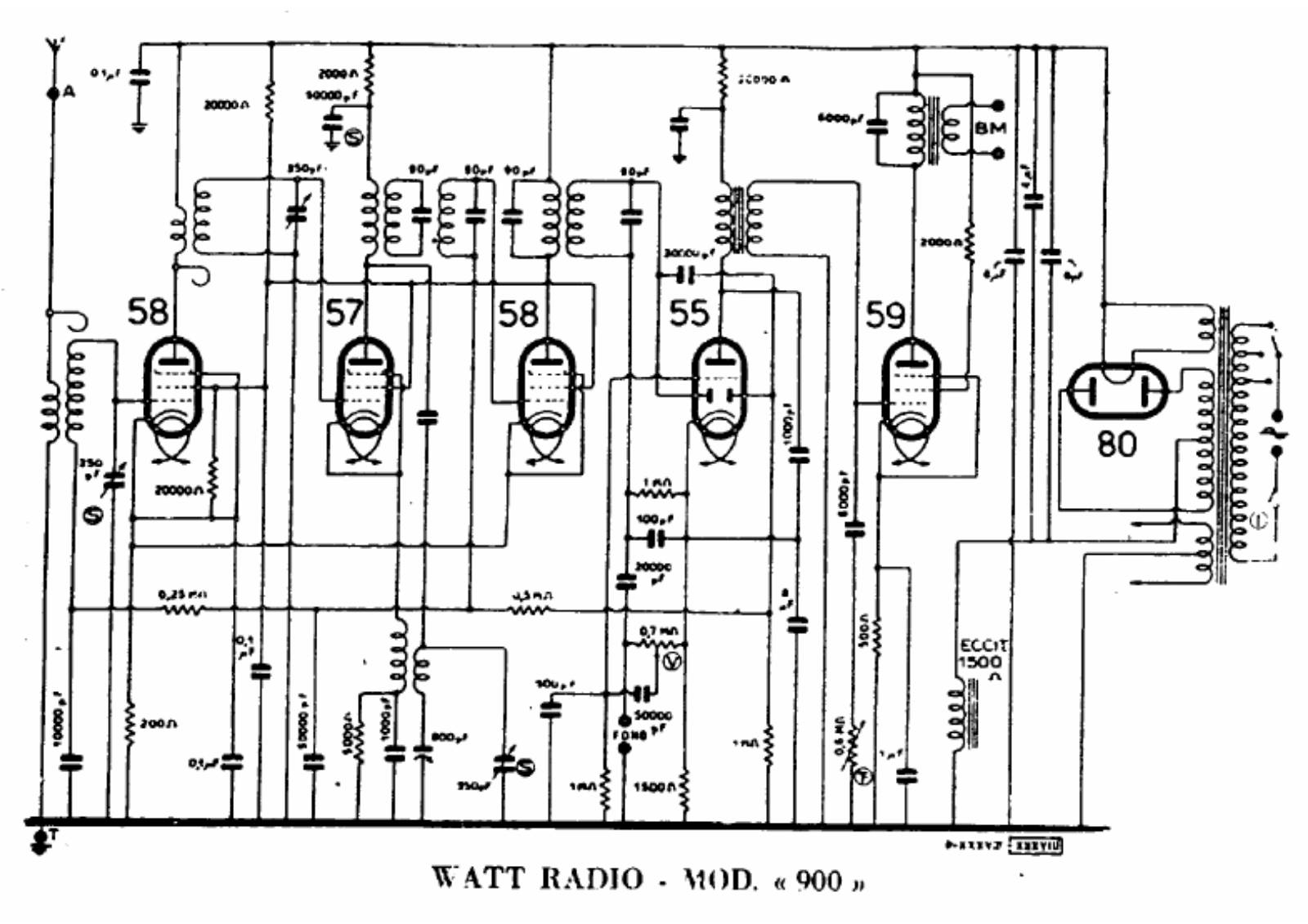 Watt Radio 900 schematic - ManualMachine.com