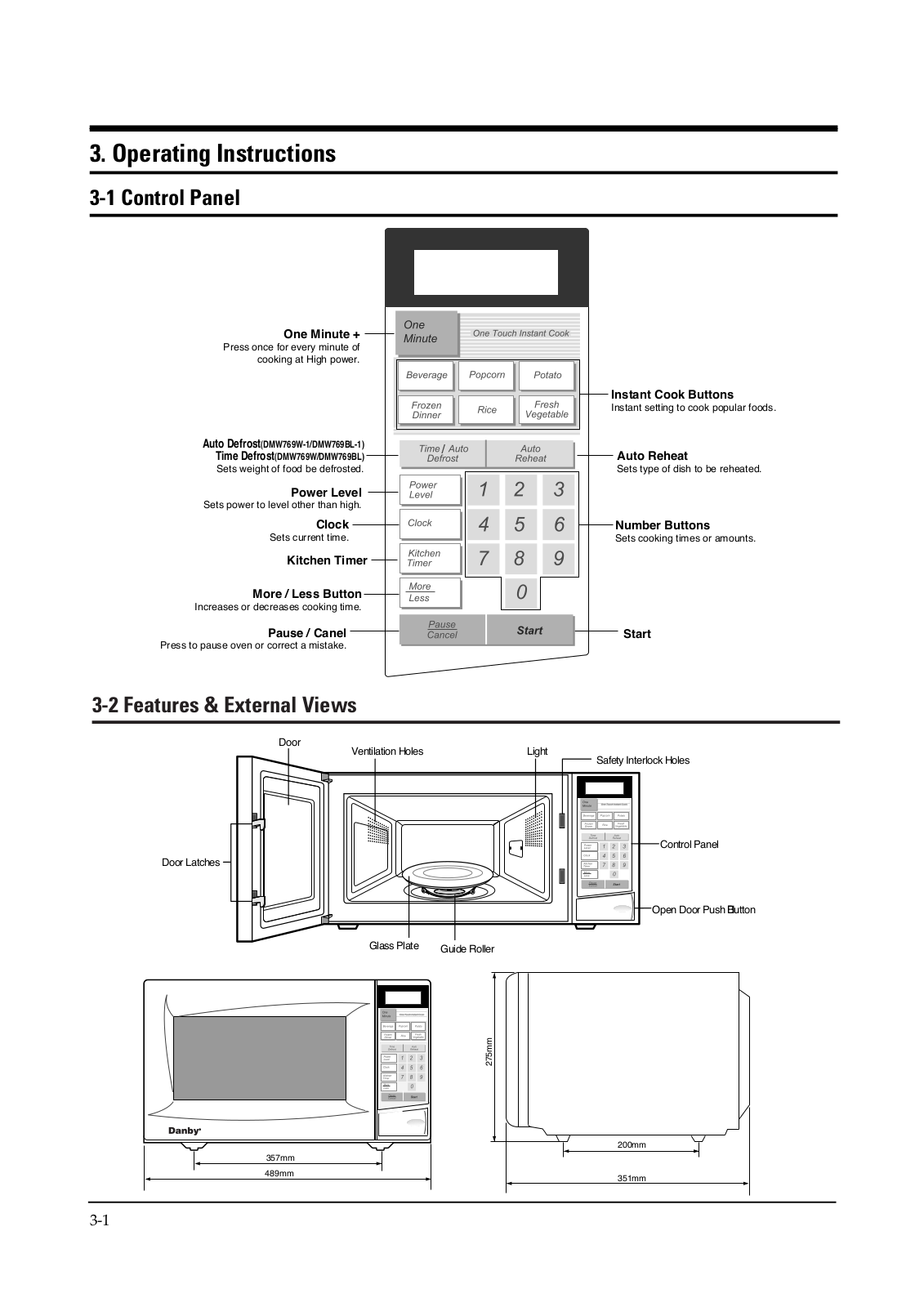 Samsung DMW769W Operating Instructions