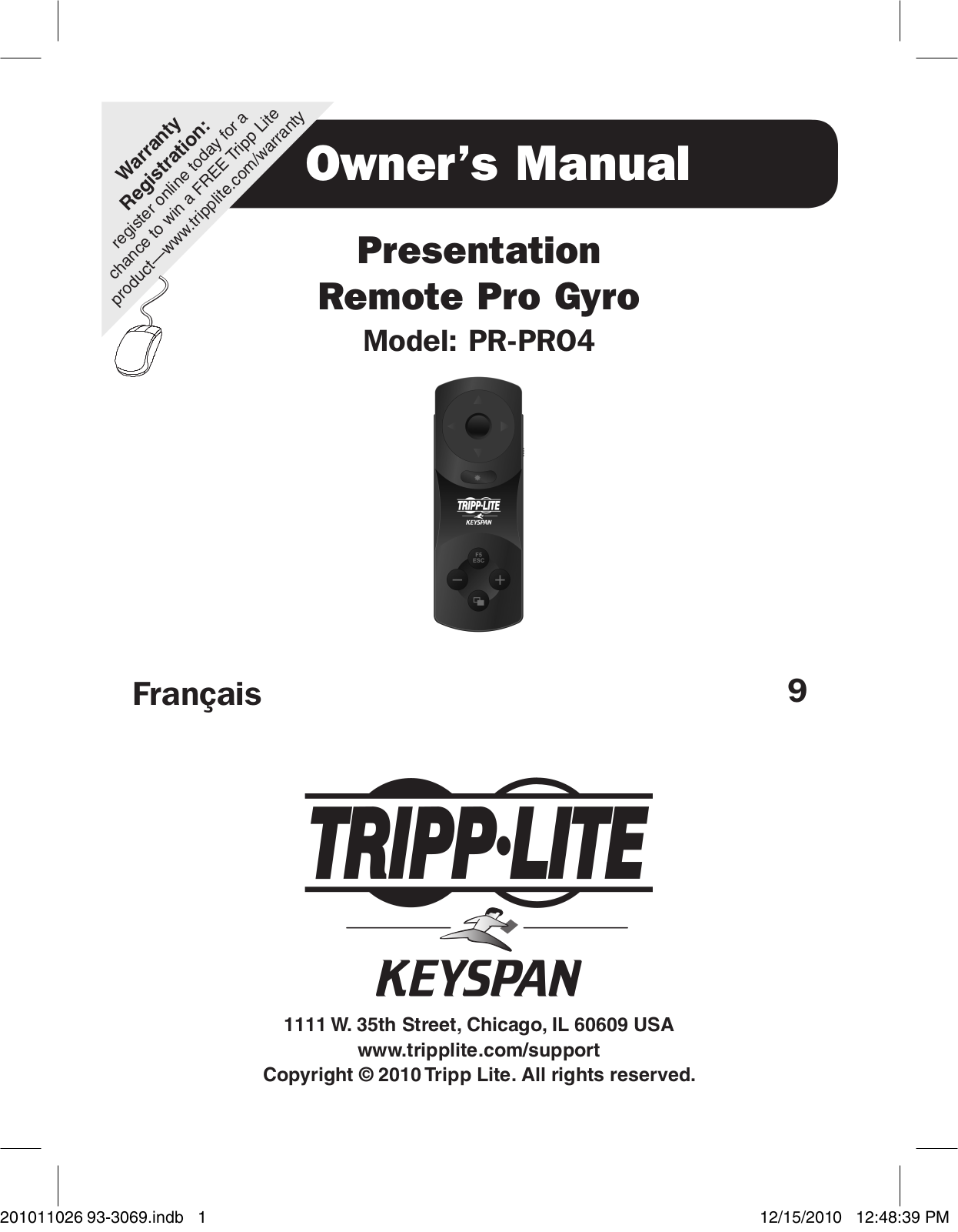 Tripp Lite PR-PR04 User Manual