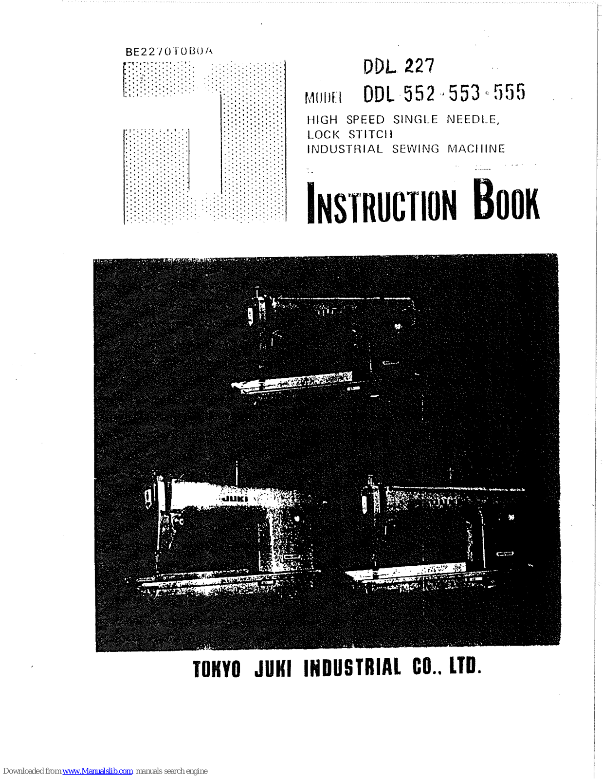 JUKI DDL 227 User Manual