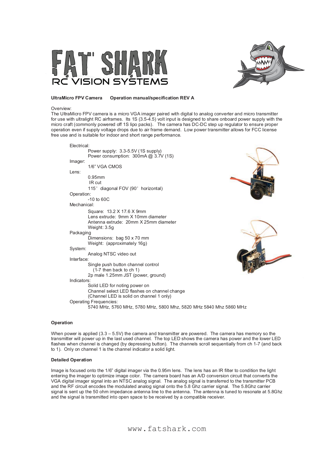 Fatshark FSV1251 User Manual