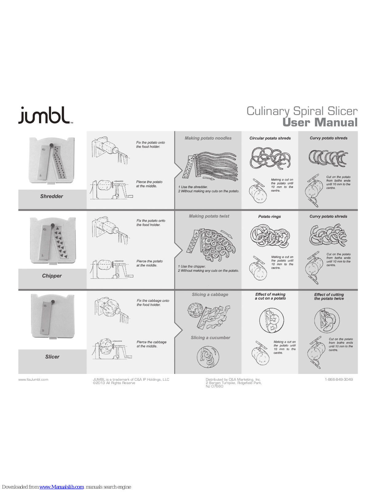 Jumbl Culinary Spiral Slicer User Manual