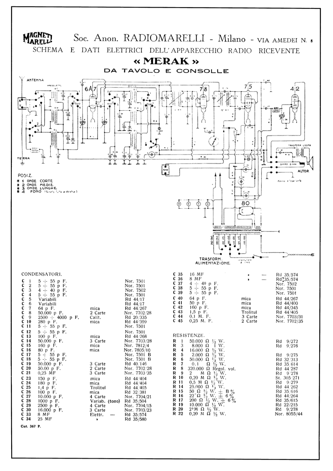 Radiomarelli merak schematic - ManualMachine.com