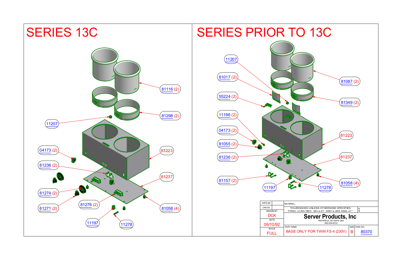 Server 80370 Parts Manual