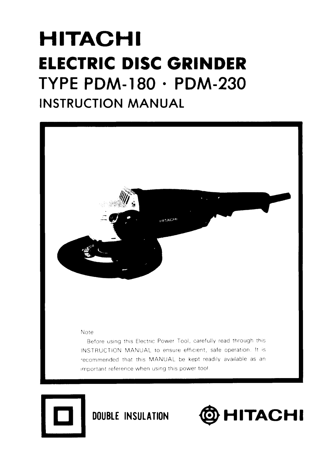 Hitachi PDM230 User Manual