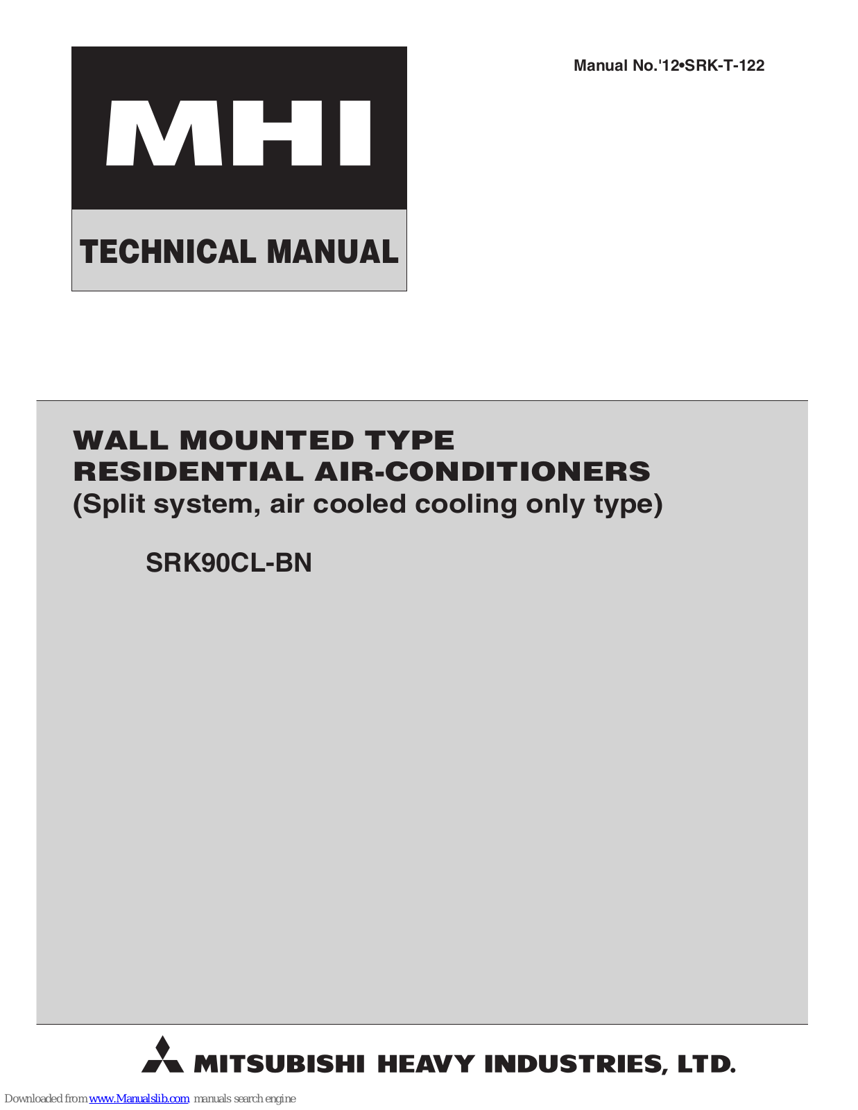 Mitsubishi SRK90CL-BN Technical Manual