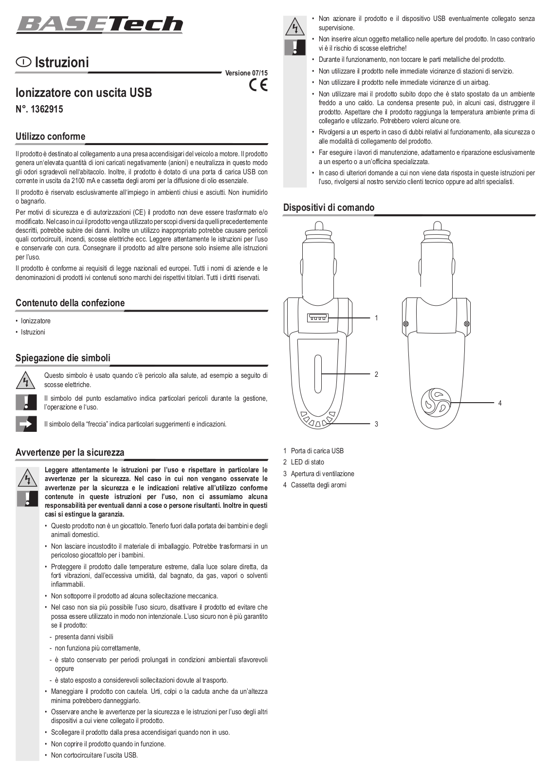 Basetech 1362915 User guide