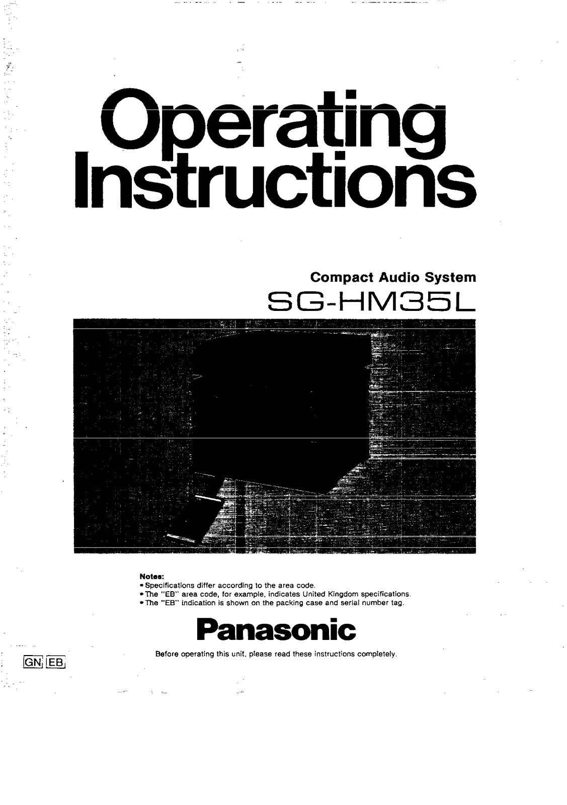 Panasonic SG-HM35L User Manual
