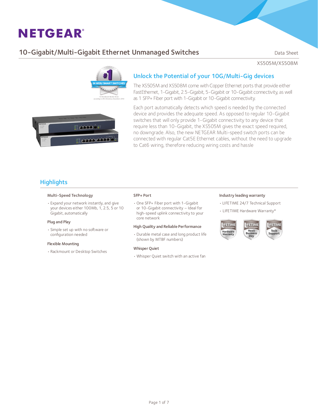 Netgear XS505M User Manual