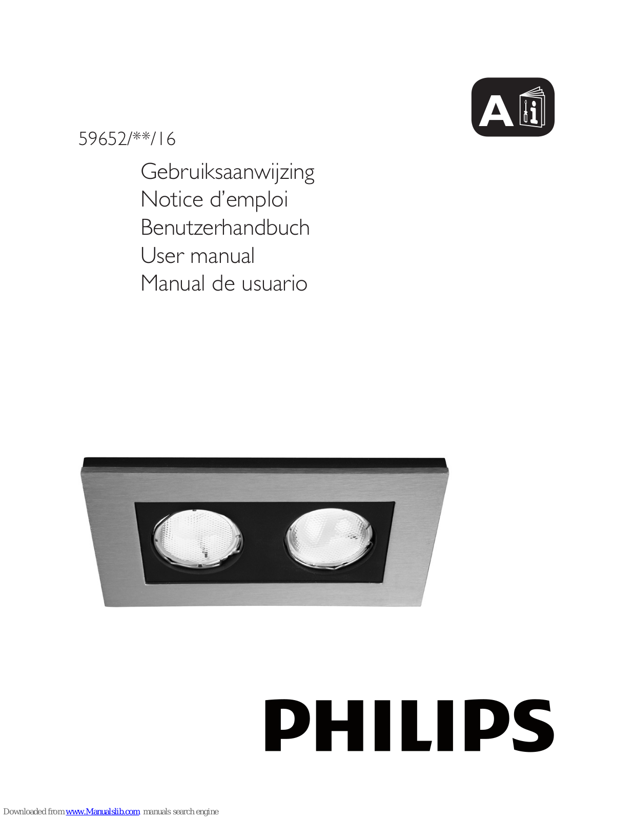 Philips 59652-48-16, 59652/**/16 User Manual