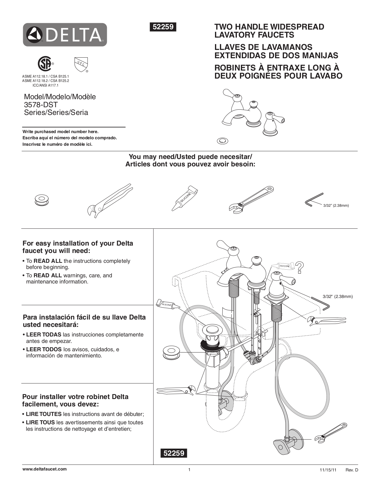 Factory Direct Hardware 3578-MPU-DST User Manual