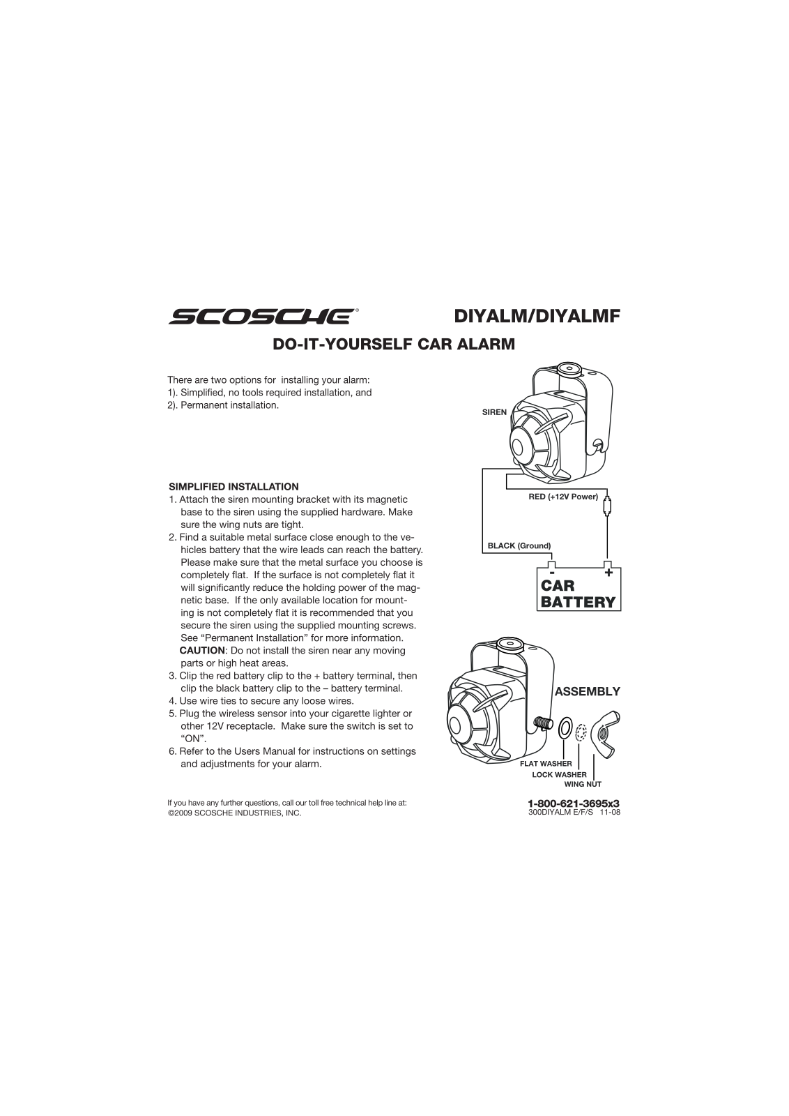 Scosche DIYALM1 User Manual