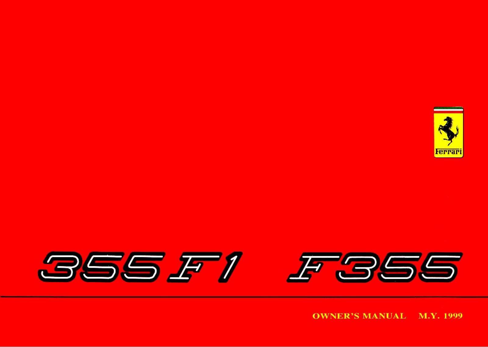 Ferrari F355 1999 User Manual