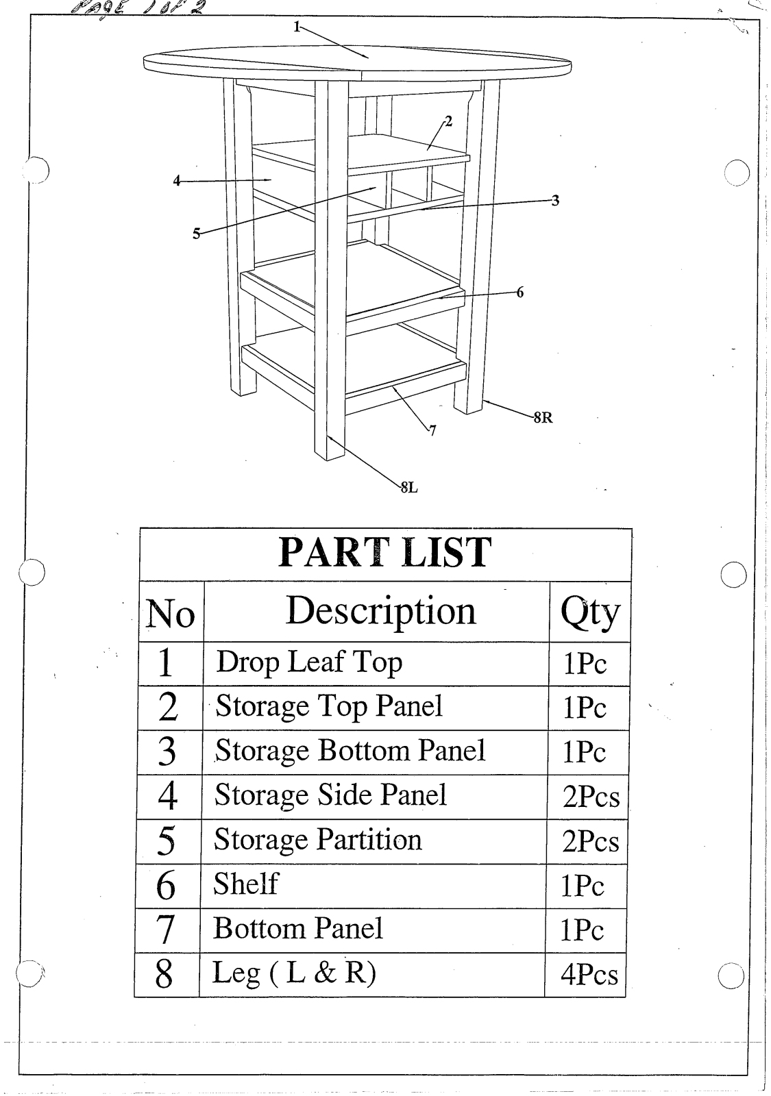 Sunset Trading CRA757268 Assembly Guide