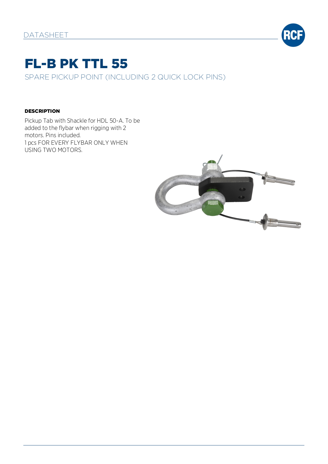 RCF FBP-TTL55, FB-TTL55 Data Sheet