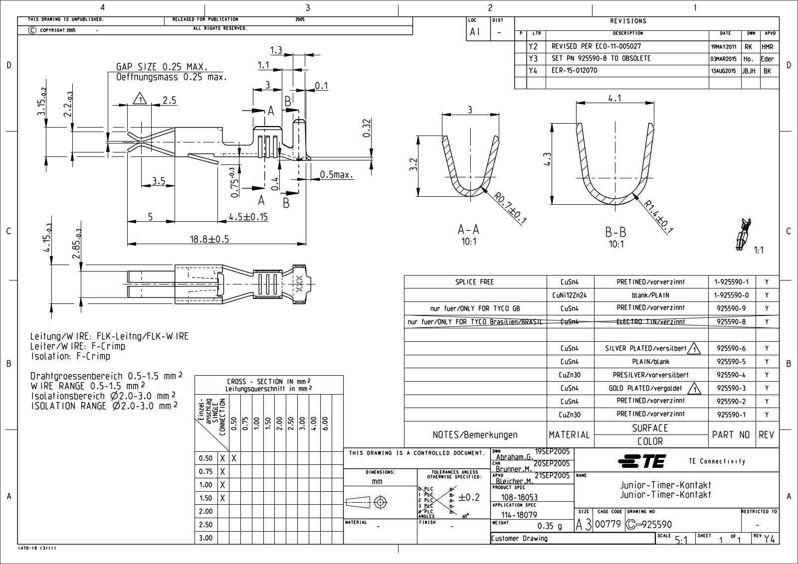 Datasheet 925596-1 Specification - ManualMachine.com