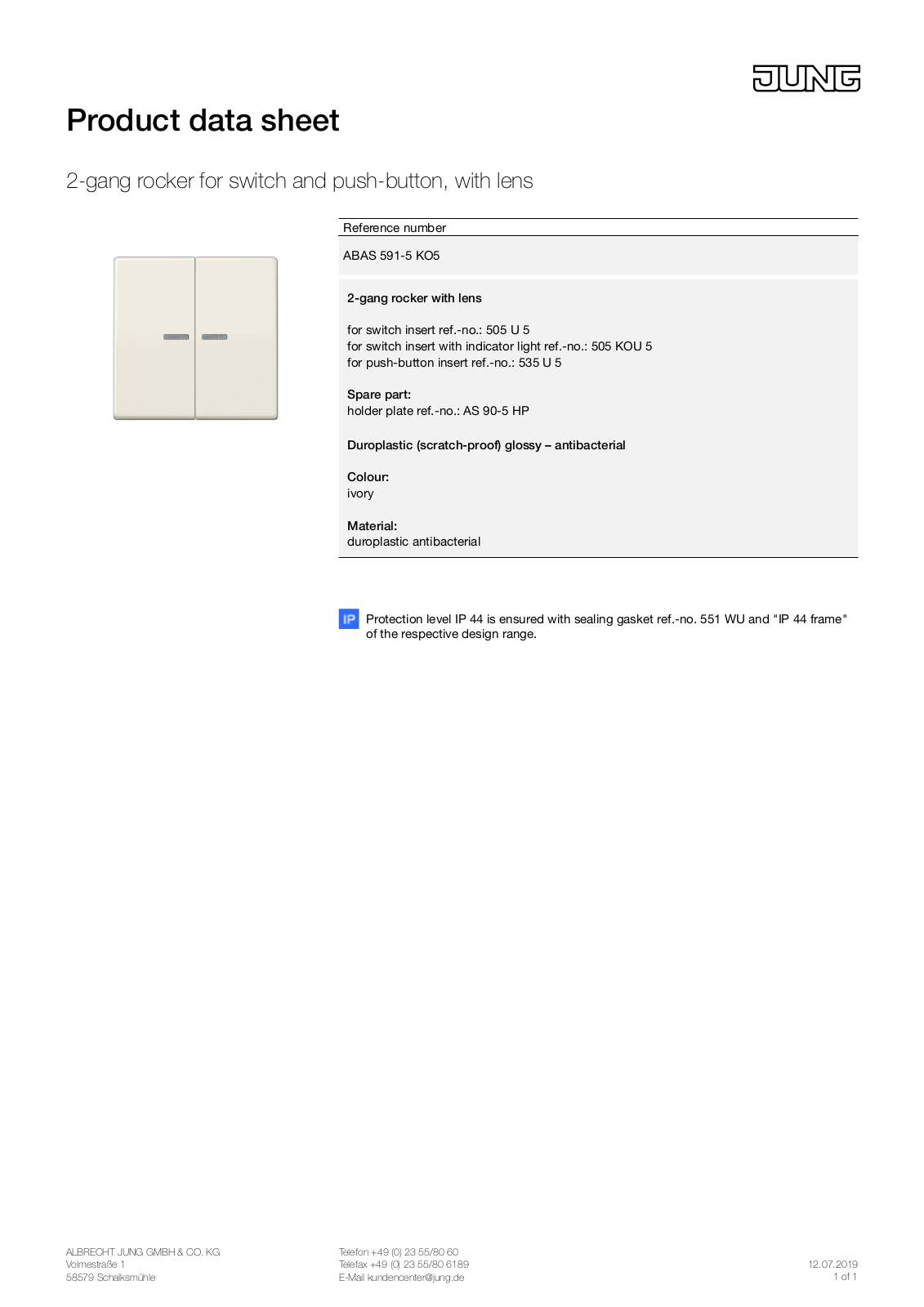 Jung ABAS 591-5 KO5 User Manual