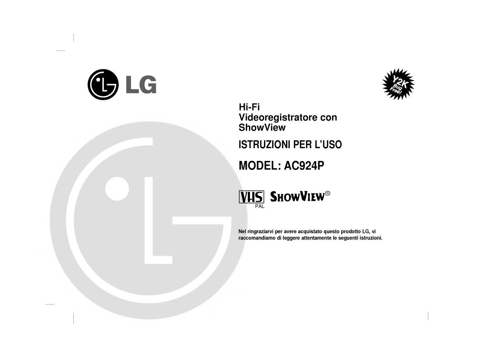 Lg AC924P User Manual