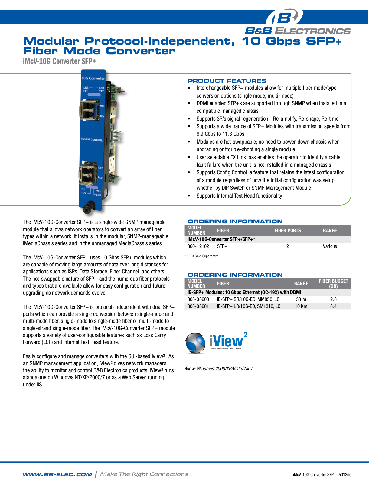 B&B Electronics 808-38601 Datasheet