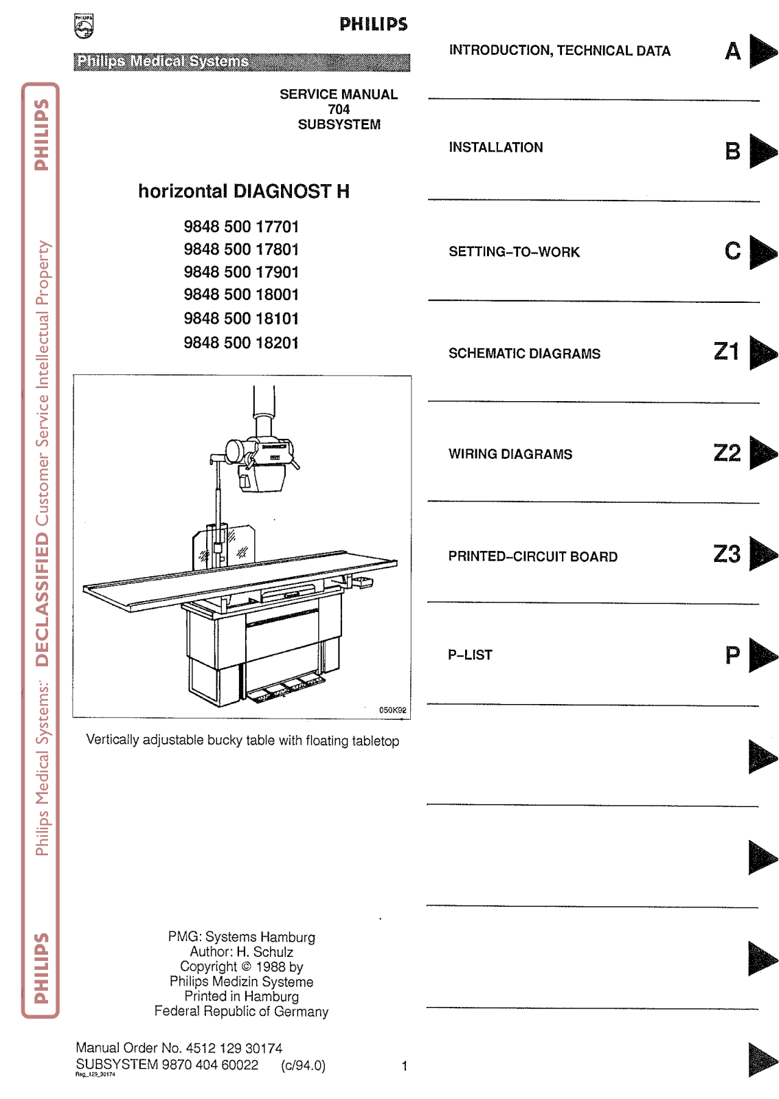 Philips Diagnost H Service manual