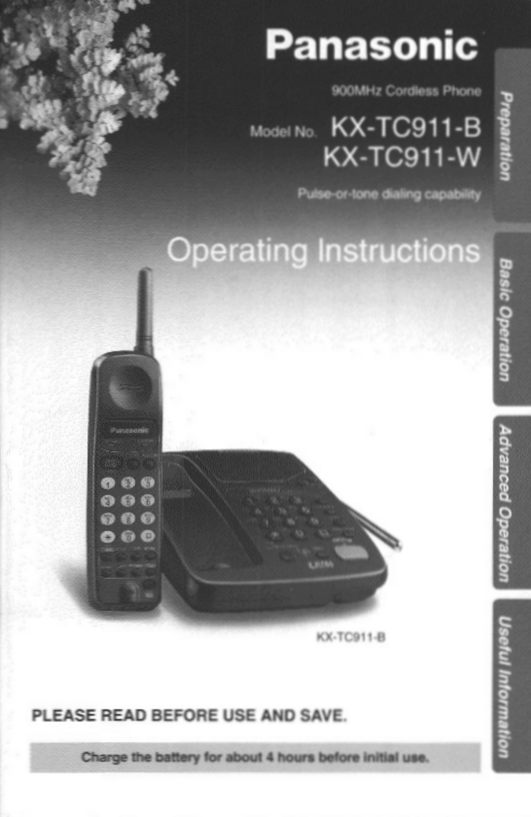 Panasonic kx-tc911 Operation Manual