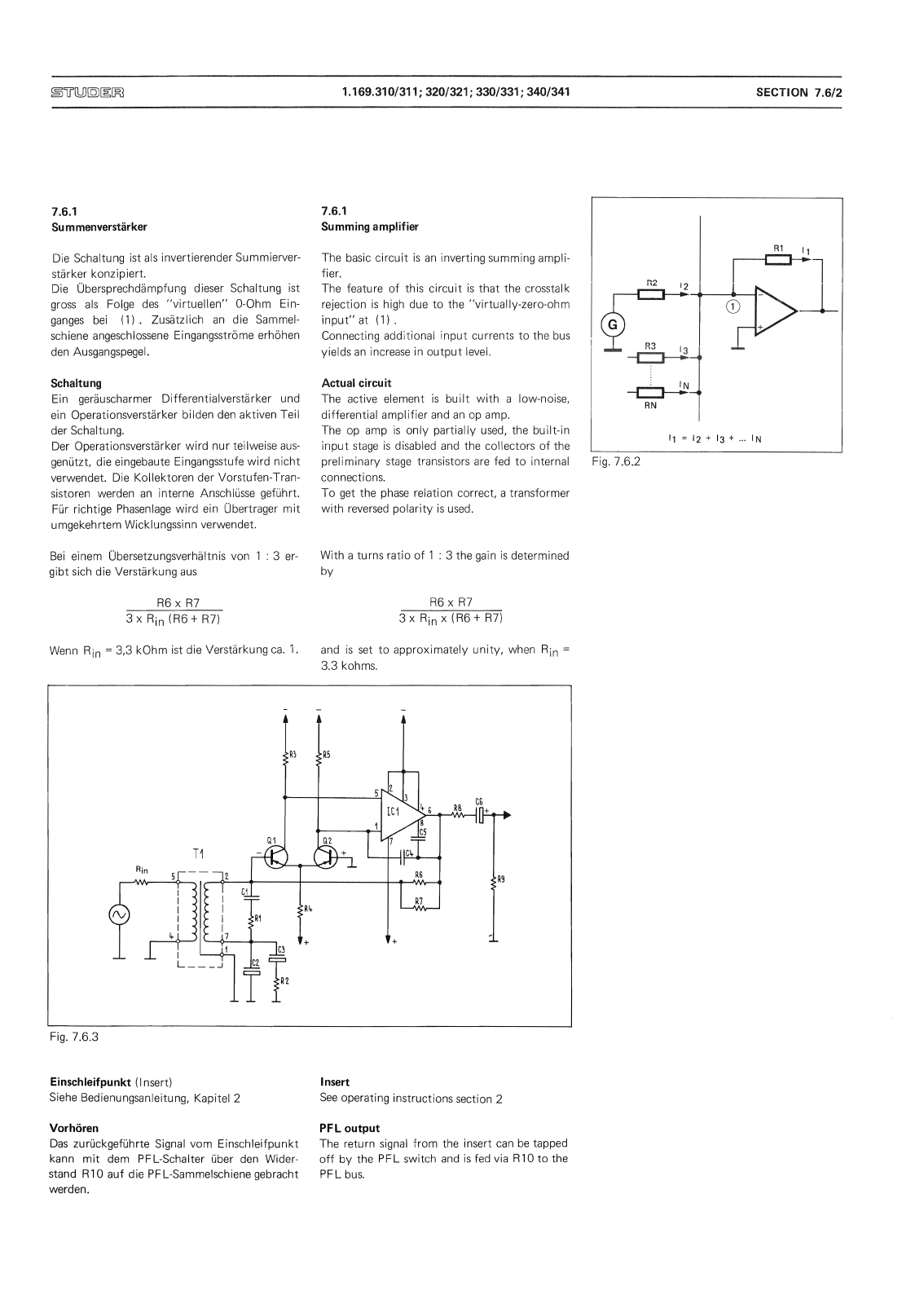 Studer 269, 169 Service Manual