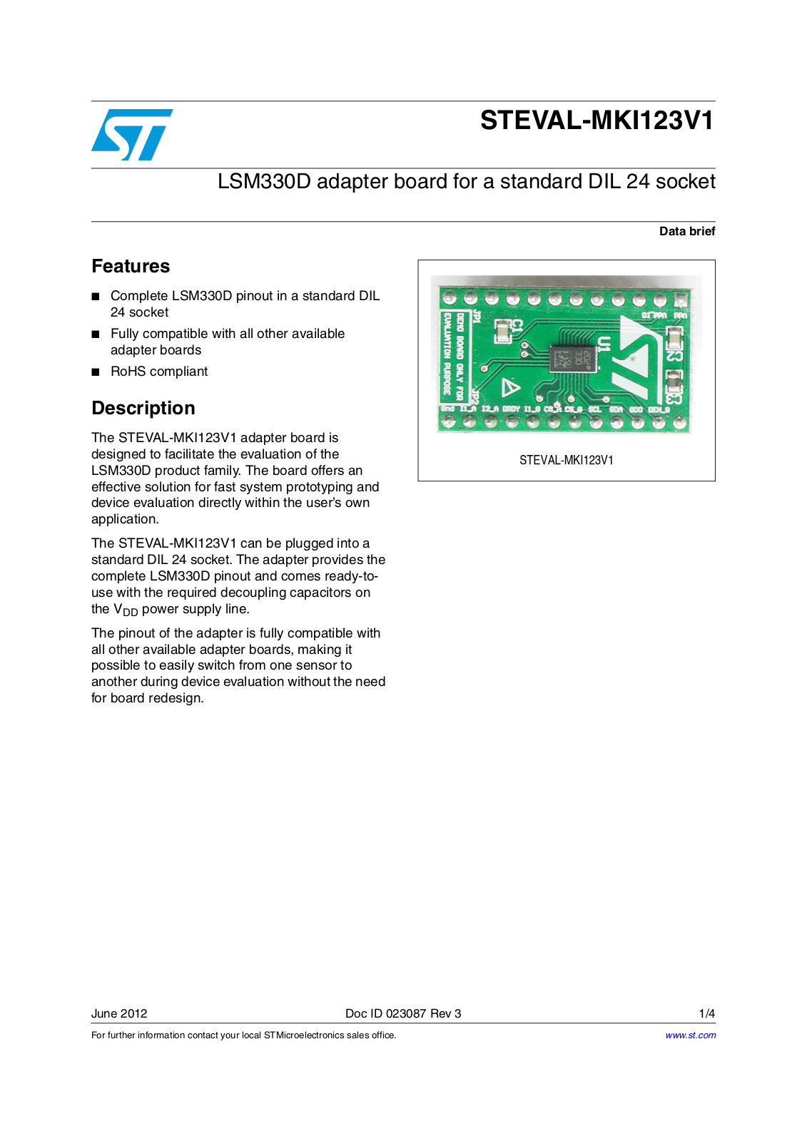 ST MKI123V1 User Manual