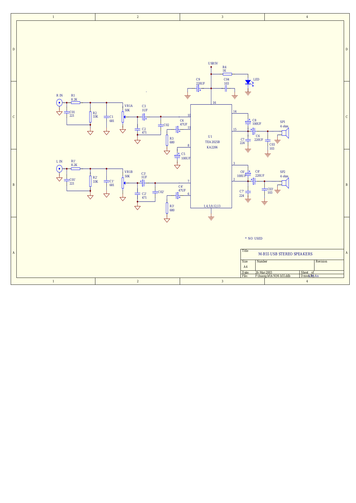 Microlab M-B55 Schematics